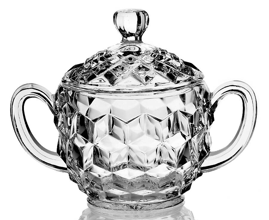 American Clear (Stem 2056) Sugar Bowl & Lid by Fostoria-1
