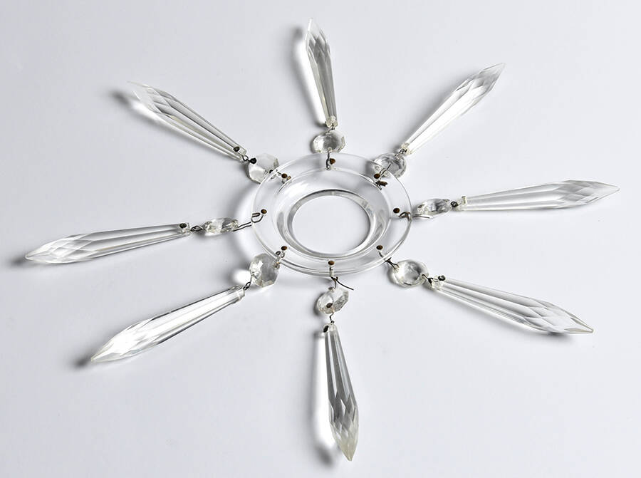 American Clear (Stem 2056) Bobeche-Holds 8 Prisms by Fostoria-1