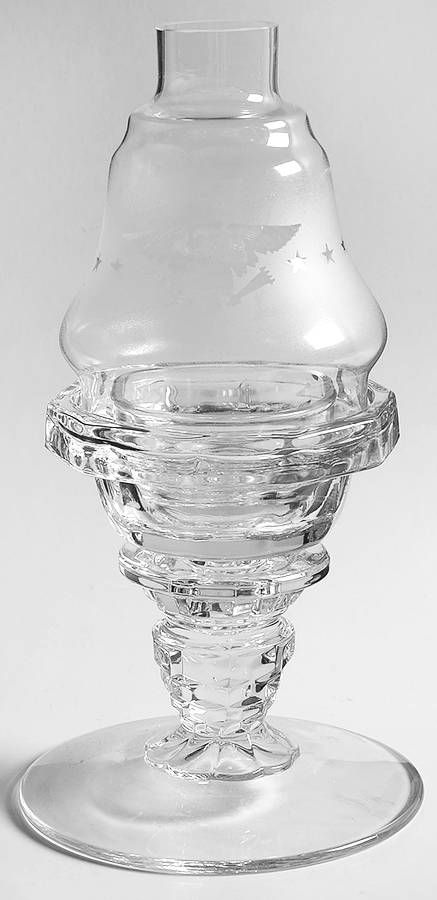American Clear (Stem 2056) Candle Lamp & Chimney w/Peg and Cup by Fostoria-1