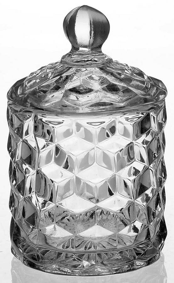 American Clear (Stem 2056) Round Cosmetic Box with Lid by Fostoria-1