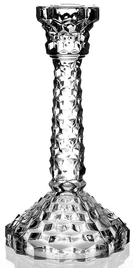 American Clear (Stem 2056) Large Single Conefoot Candlestick by Fostoria-1