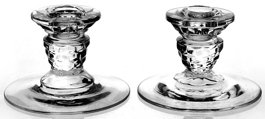 American Clear (Stem 2056) Candlestick Single Light 3" (Set of 2) by Fostoria-1