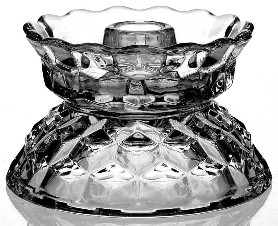 American Clear (Stem 2056) Base for Hurricane Lamp by Fostoria-1