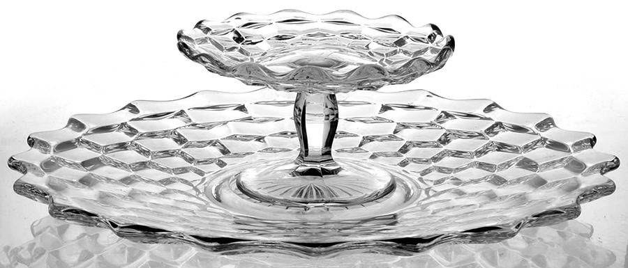 American Clear (Stem 2056) Cheese & Cracker Set by Fostoria-1