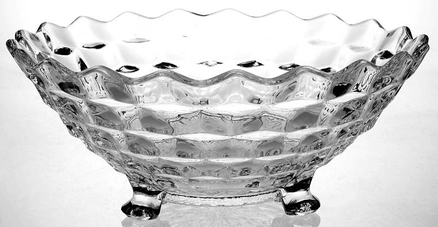 American Clear (Stem 2056) 9" 3-Toed Footed Bowl by Fostoria-1