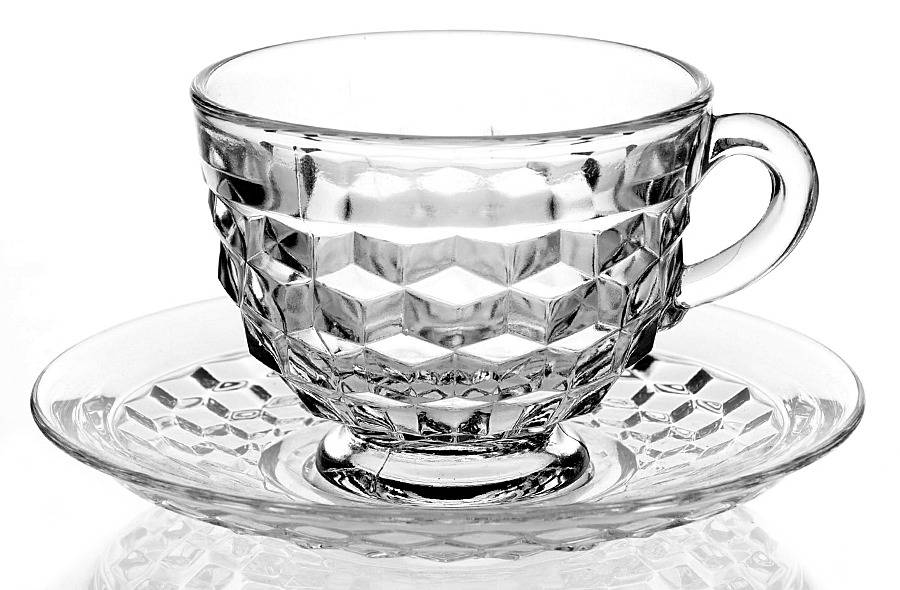 American Clear (Stem 2056) Cup and Saucer Set by Fostoria-1