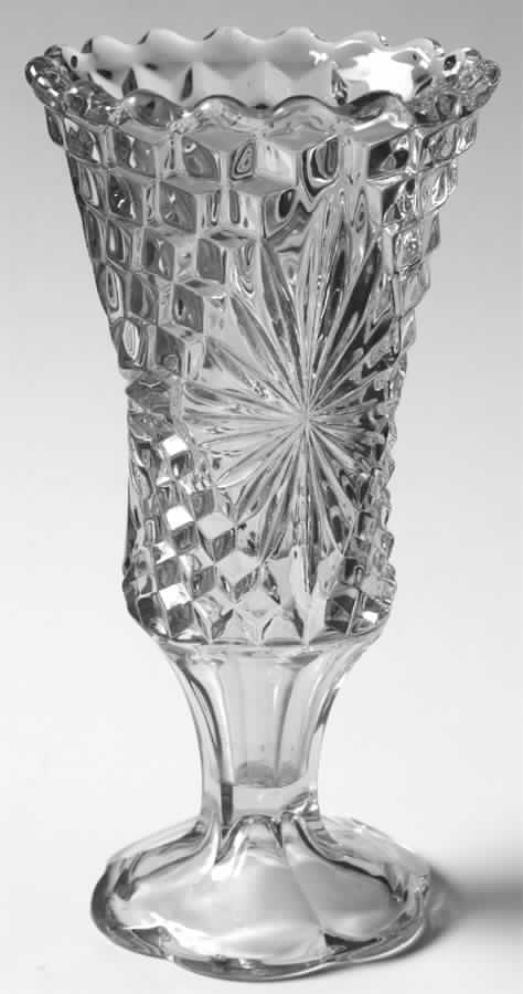 2077 (Clear-Colors) 8" Flower Vase by James A Jobling-1