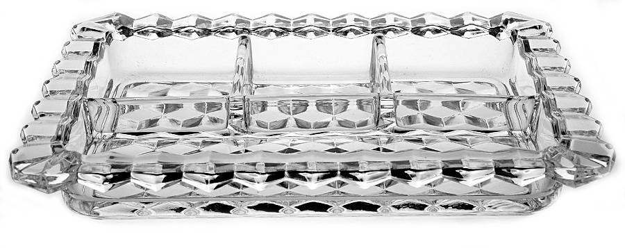 American Clear (Stem 2056) 9" Rectangular 4 Part Celery/Relish by Fostoria-1