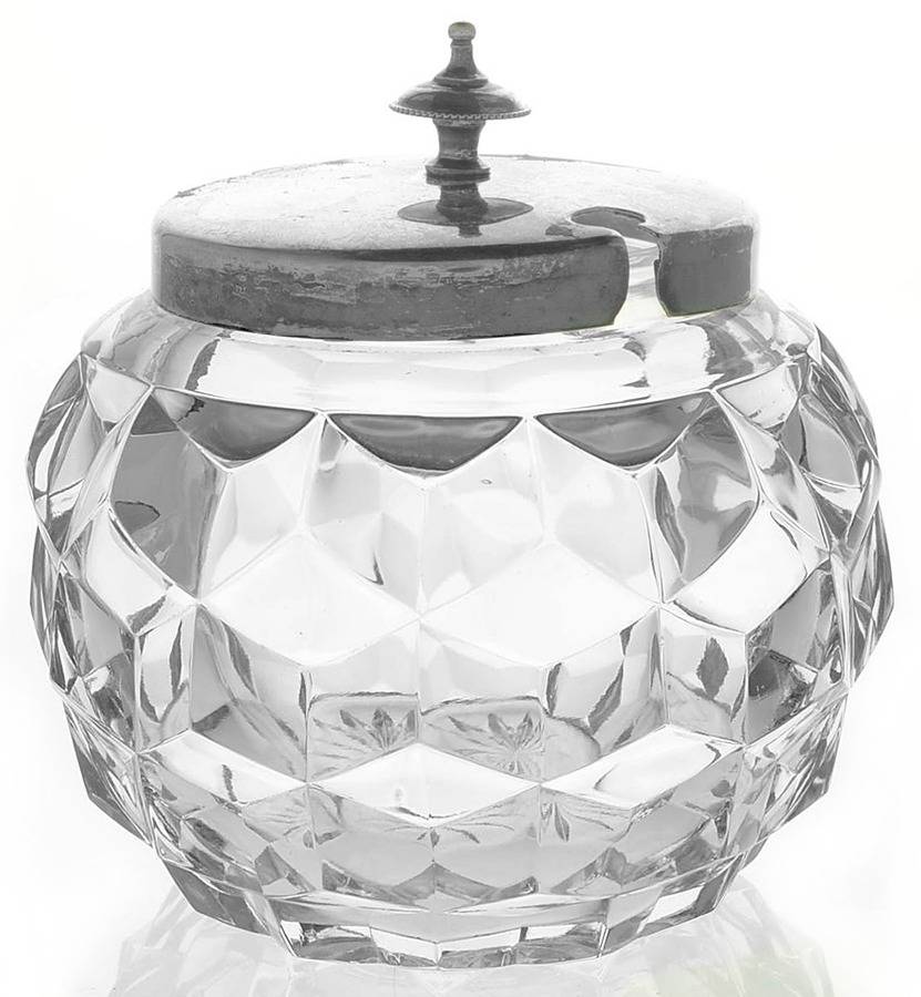 American Clear (Stem 2056) 3" Rose Bowl & Metal Lid by Fostoria-1