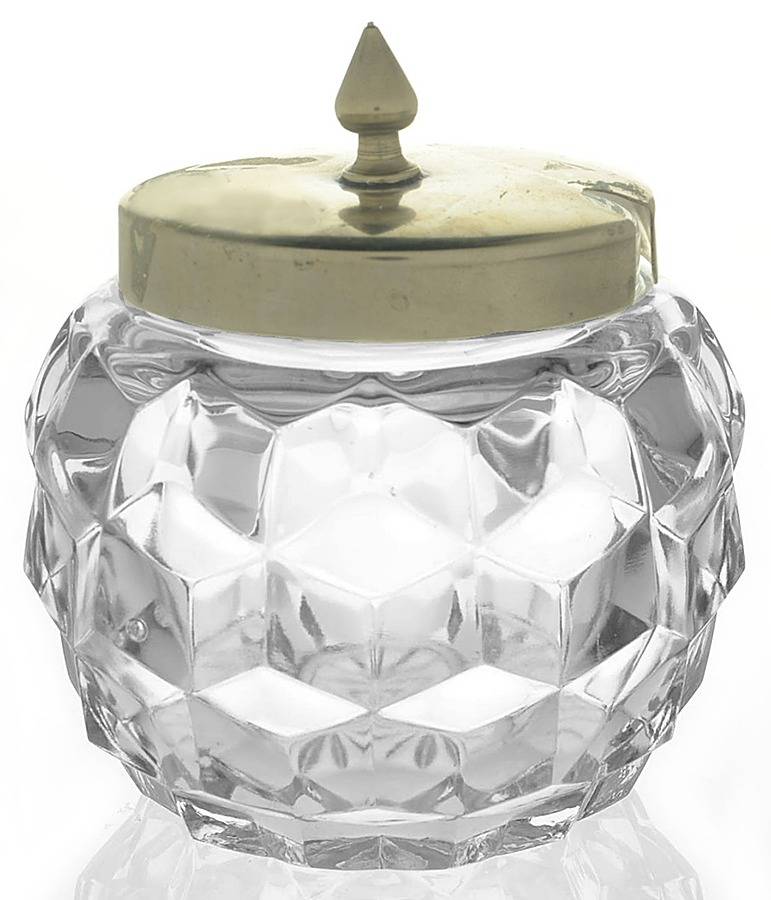 American Clear (Stem 2056) 3" Rose Bowl & Metal Lid by Fostoria-1