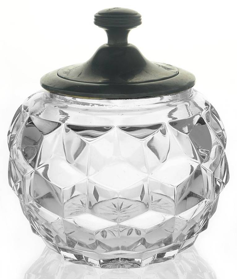 American Clear (Stem 2056) 3" Rose Bowl & Metal Lid by Fostoria-1