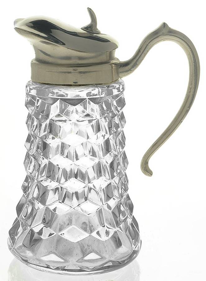American Clear (Stem 2056) Plain Handle Syrup with Nickel Top by Fostoria-1