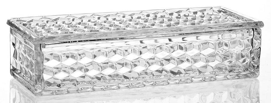 American Clear (Stem 2056) Cigarette/Glove Box with Lid by Fostoria-1