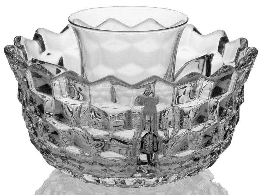 American Clear (Stem 2056) Ice Dish with Crab Insert by Fostoria-1