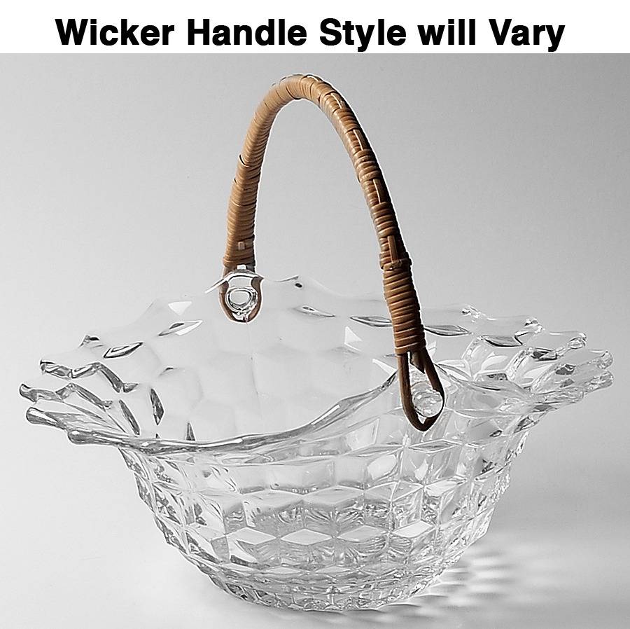American Clear (Stem 2056) Reed Handled Basket by Fostoria-1