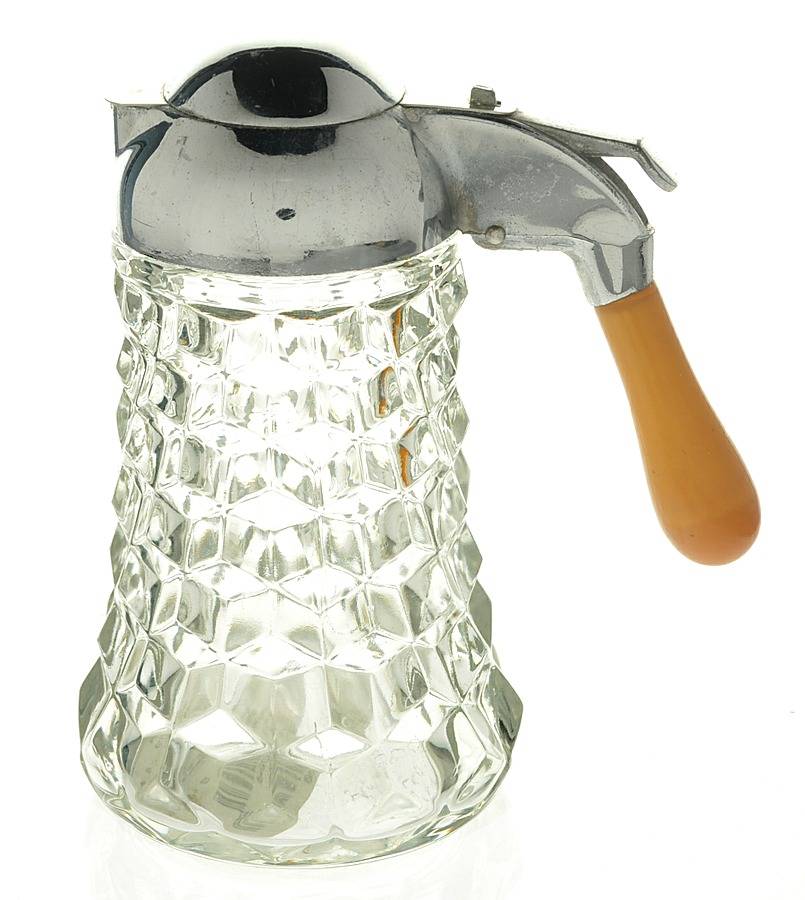 American Clear (Stem 2056) Syrup & Sani Cut Metal Lid by Fostoria-1