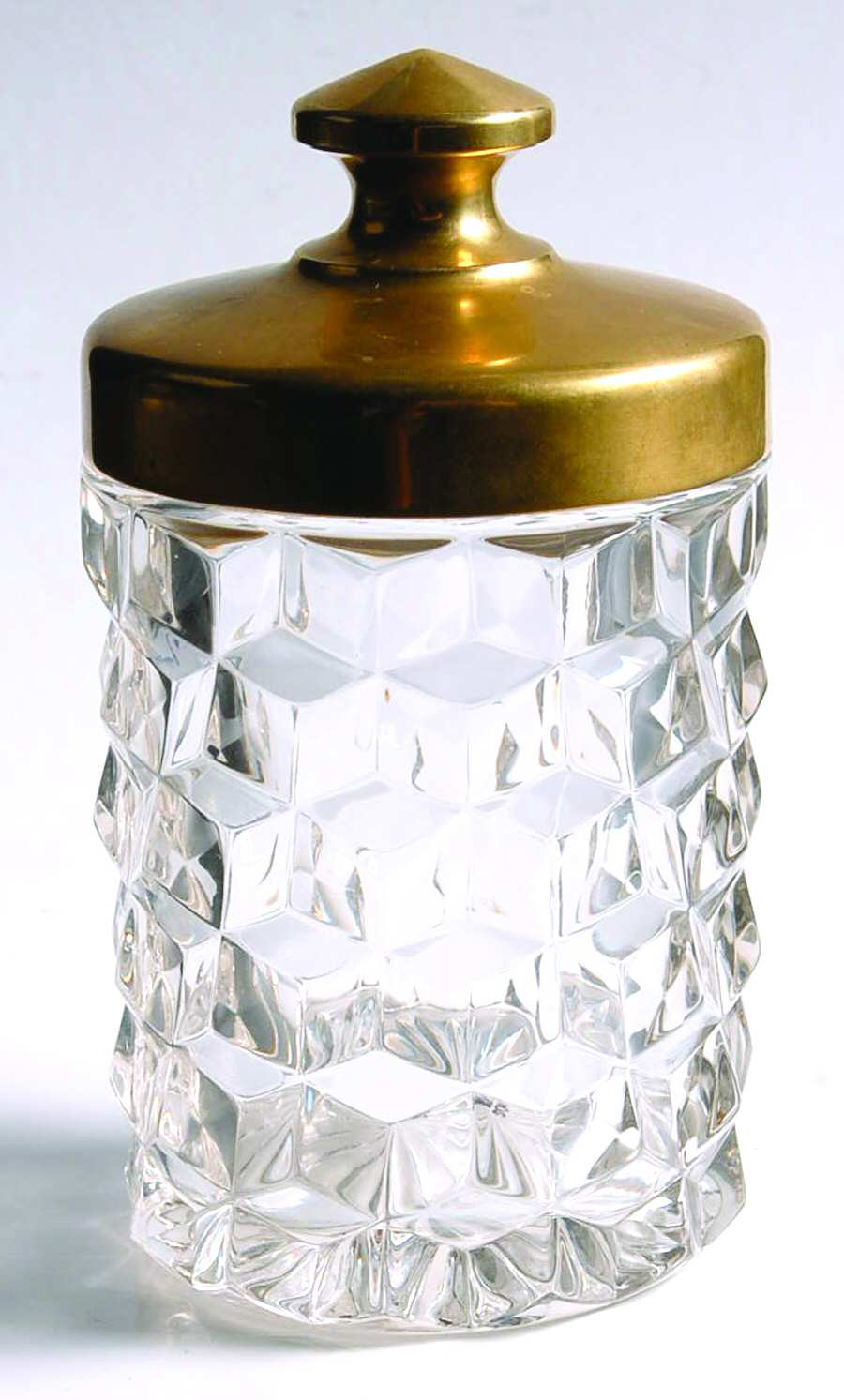 American Clear (Stem 2056) Pickle Jar & Metal Lid by Fostoria-1