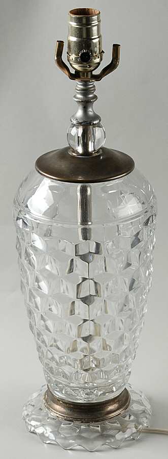 American Clear (Stem 2056) 18" Electric Lamp Base by Fostoria-1