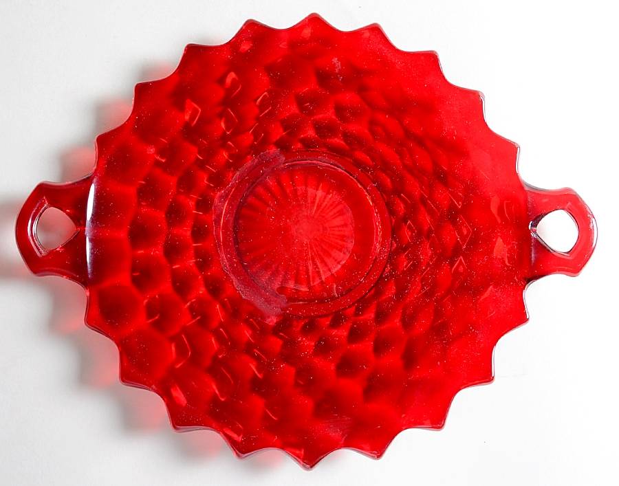 American Clear (Stem 2056) Ruby Handled Cake Plate by Fostoria-1