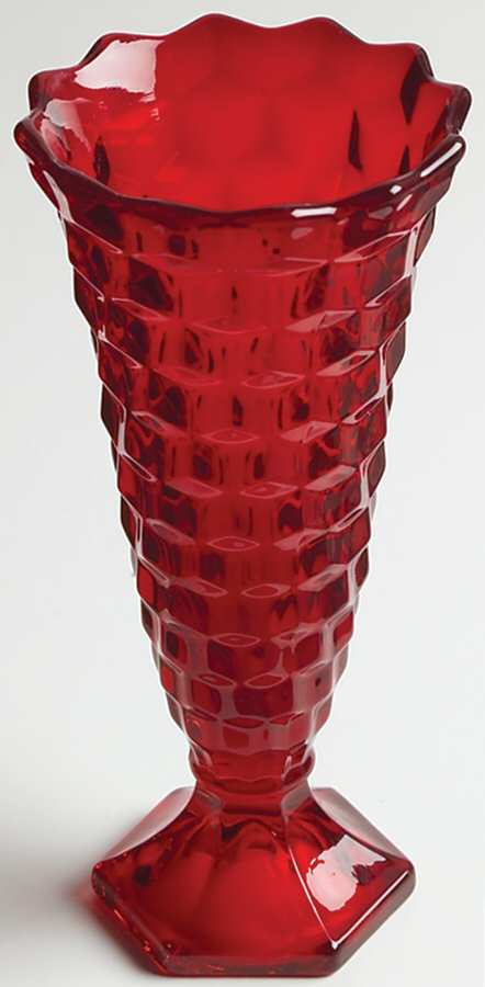 American Clear (Stem 2056) 6" Ruby Flared Bud Vase by Fostoria-1