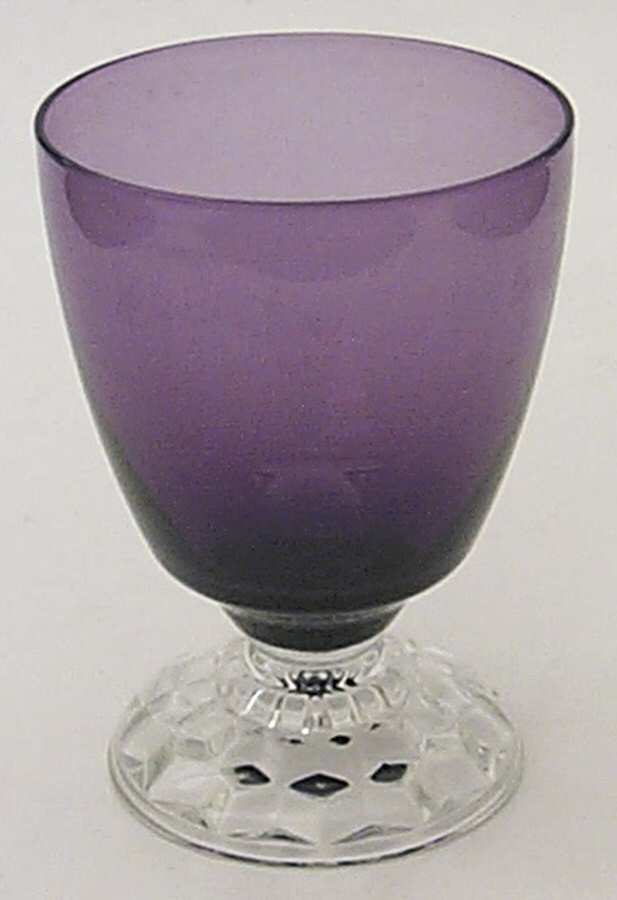 American Lady Amethyst (Burgundy) Oyster or Fruit Cocktail by Fostoria-1