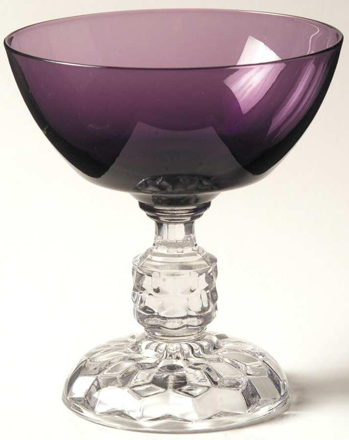 American Lady Amethyst (Burgundy) Champagne/Tall Sherbet by Fostoria-1