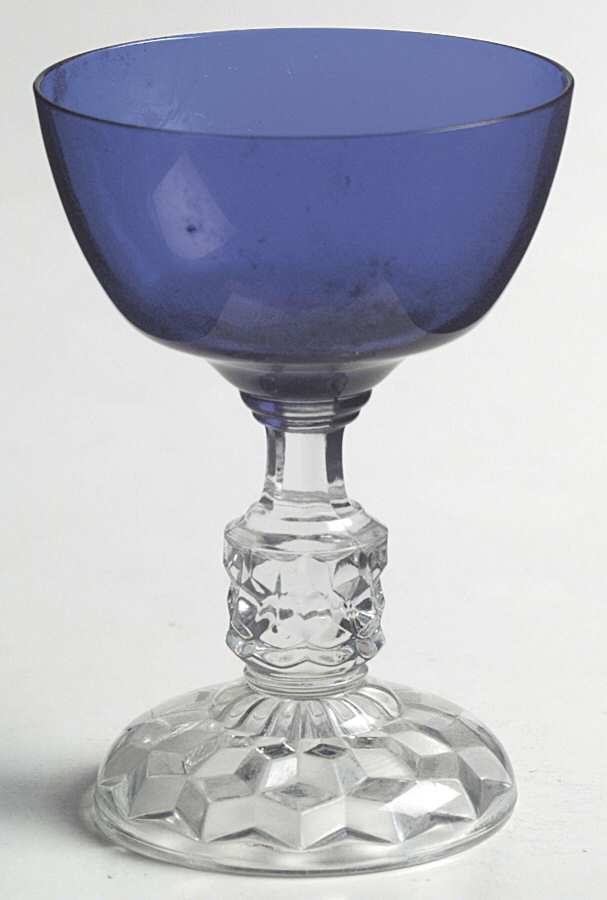 American Lady Cobalt (Stem 5056) Liquor Cocktail by Fostoria-1