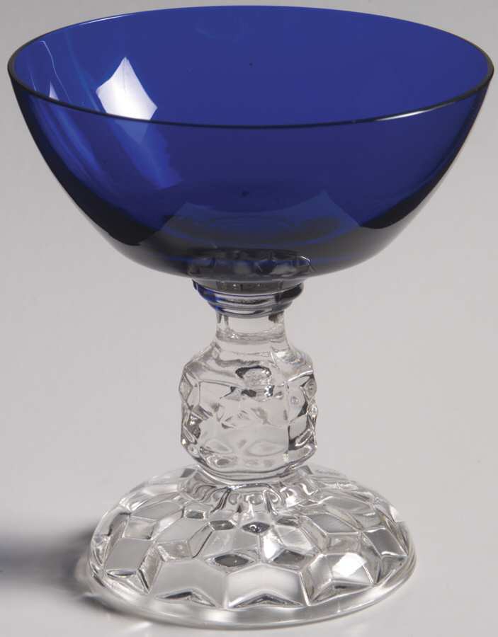 American Lady Cobalt (Stem 5056) Champagne/Tall Sherbet by Fostoria-1