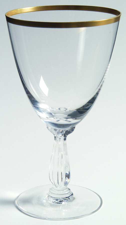 Anniversary (Stem 6055 1-2, Gold) Water Goblet by Fostoria-1