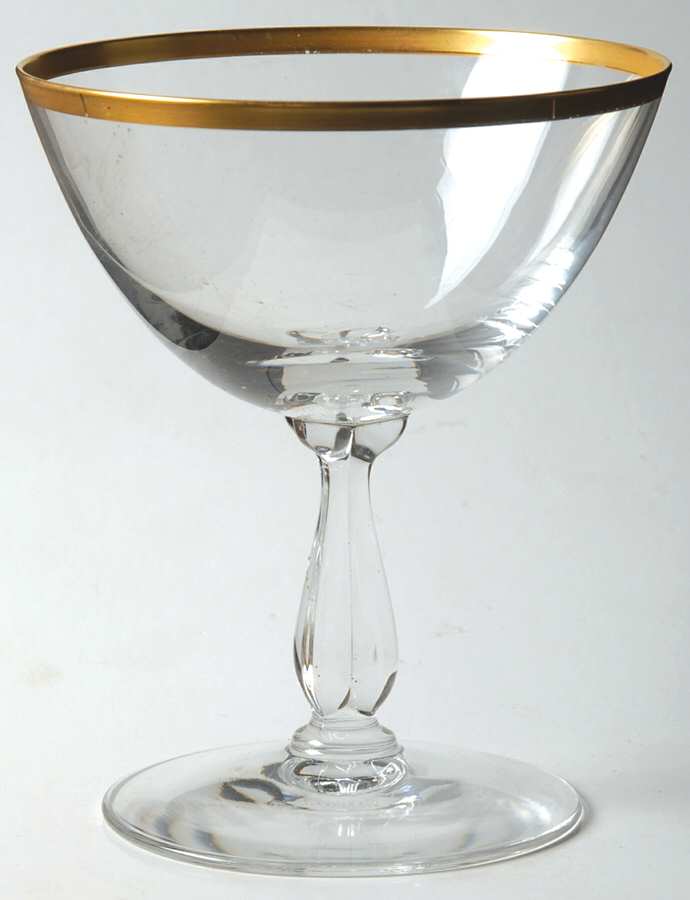 Anniversary (Stem 6055 1-2, Gold) Champagne/Tall Sherbet by Fostoria-1