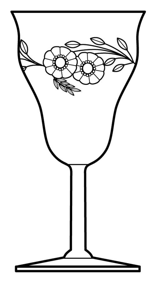 Apple Blossom Water Goblet by Fostoria-1