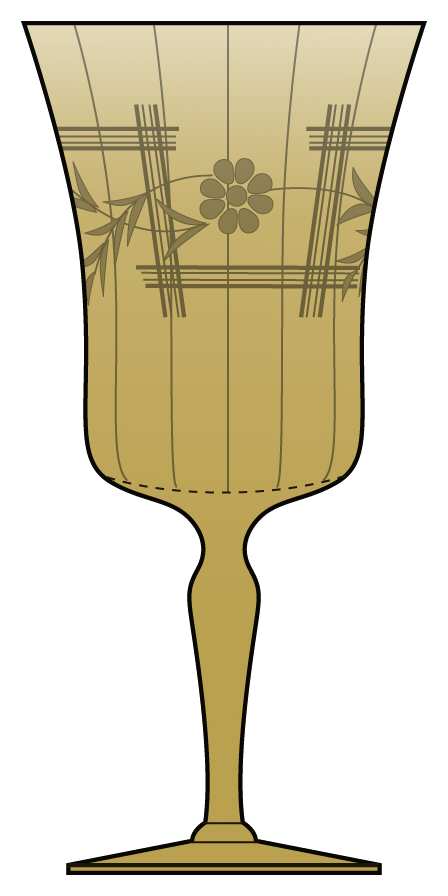 Arbor Amber Water Goblet by Fostoria-1
