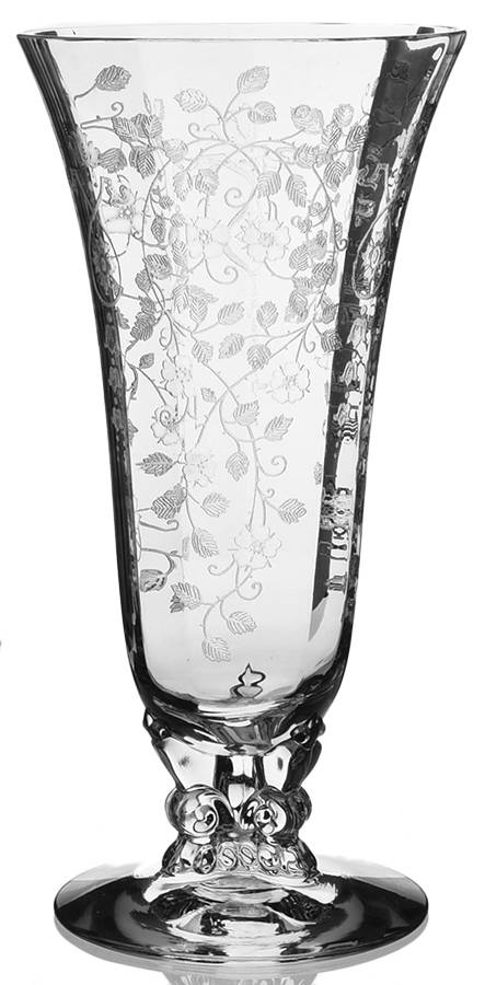 Arcady (Stem 6014, Etch 326) 9" Footed Vase by Fostoria-1