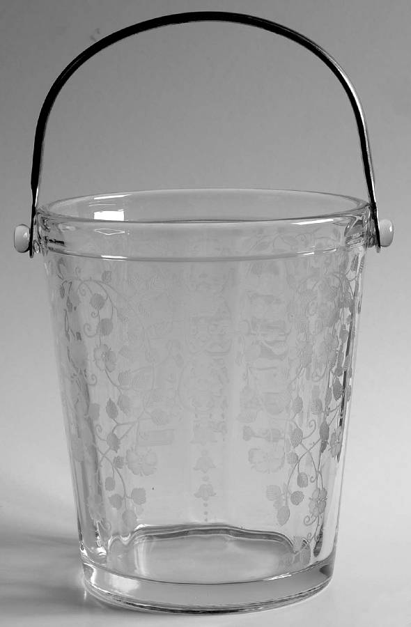 Arcady (Stem 6014, Etch 326) Ice Bucket with Detachable Handle by Fostoria-1