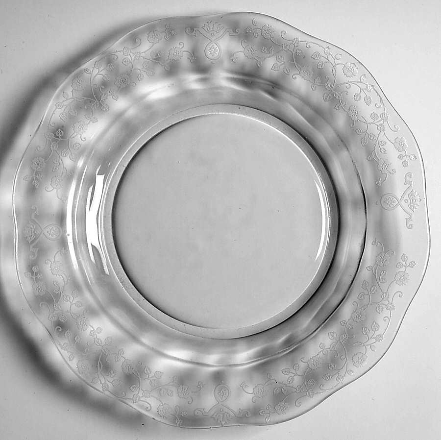 Arcady (Stem 6014, Etch 326) Bread & Butter Plate by Fostoria-1