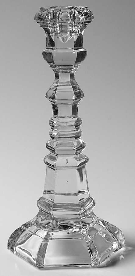 Argus Clear (Stem 2770) Tall Single Light Candlestick by Fostoria-1