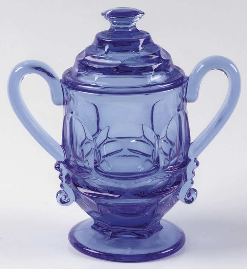 Argus Blue (Stem  2770) Sugar Bowl & Lid by Fostoria-1