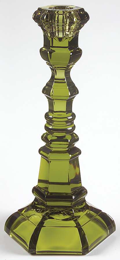Argus Green (Stem 2770) Tall Single Light Candlestick by Fostoria-1