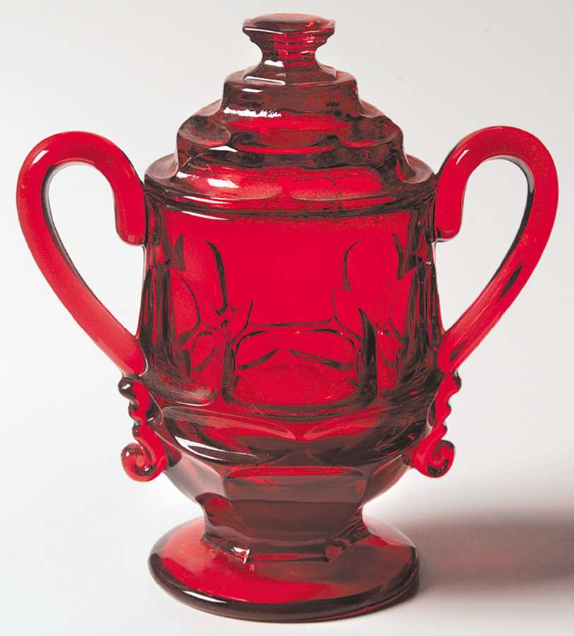 Argus Ruby (Stem 2770) Sugar Bowl & Lid by Fostoria-1
