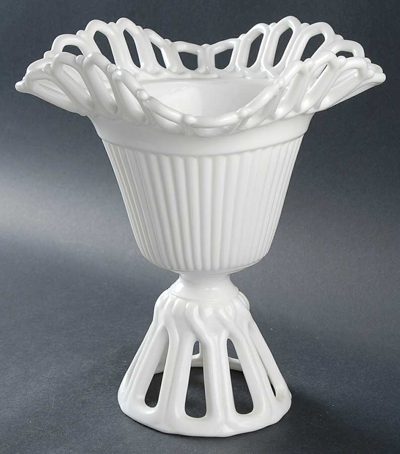 Arlington Milk Glass 9" Open Compote by Fostoria-1