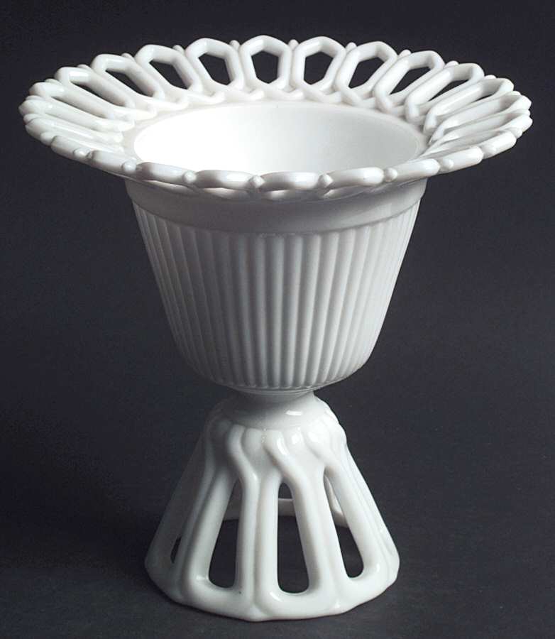 Arlington Milk Glass Tall Compote No Lid by Fostoria-1