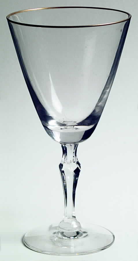 Aurora (Stem 6092, Gold) Water Goblet by Fostoria-1