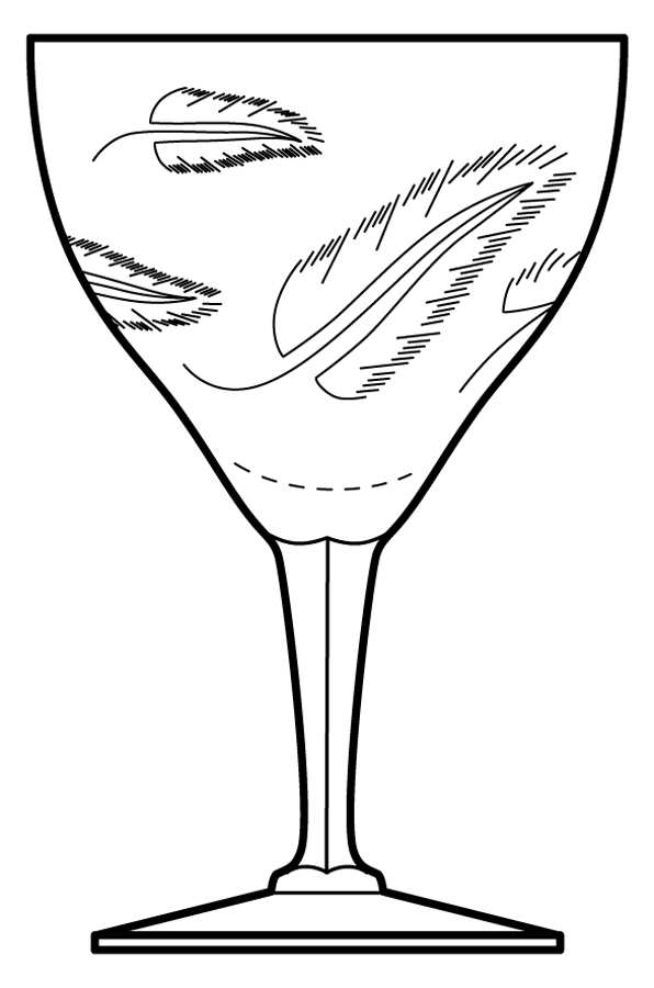 Autumn (Stem 6068, Cut 850) Water Goblet by Fostoria-1