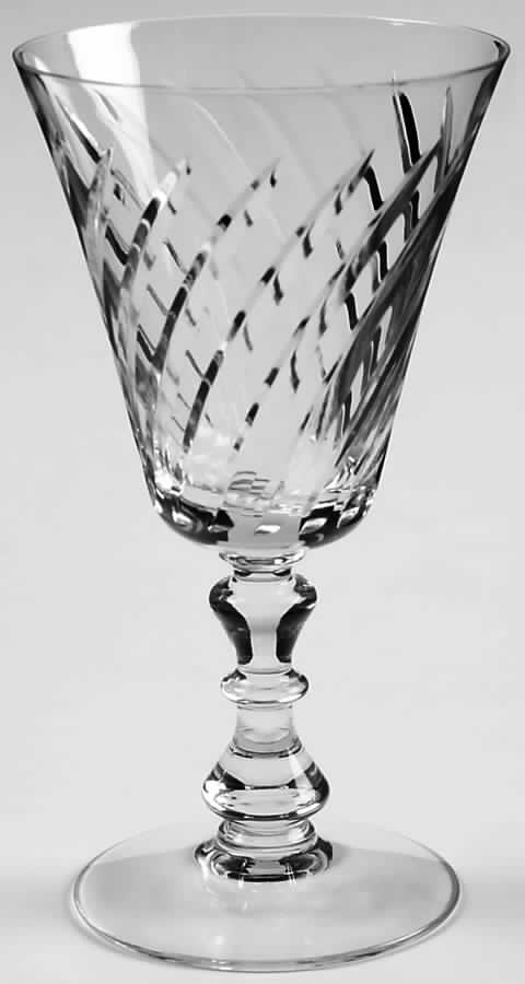Ballet Clear (Stem 6036, Cut 828) Water Goblet by Fostoria-1