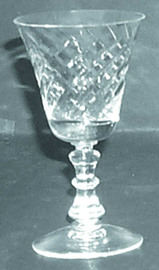 Ballet Clear (Stem 6036, Cut 828) Claret Wine by Fostoria-1
