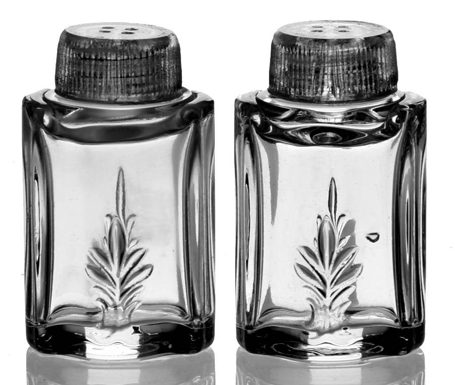 Baroque Clear Baroque Individual Shaker Set with Plastic Lids by Fostoria-1