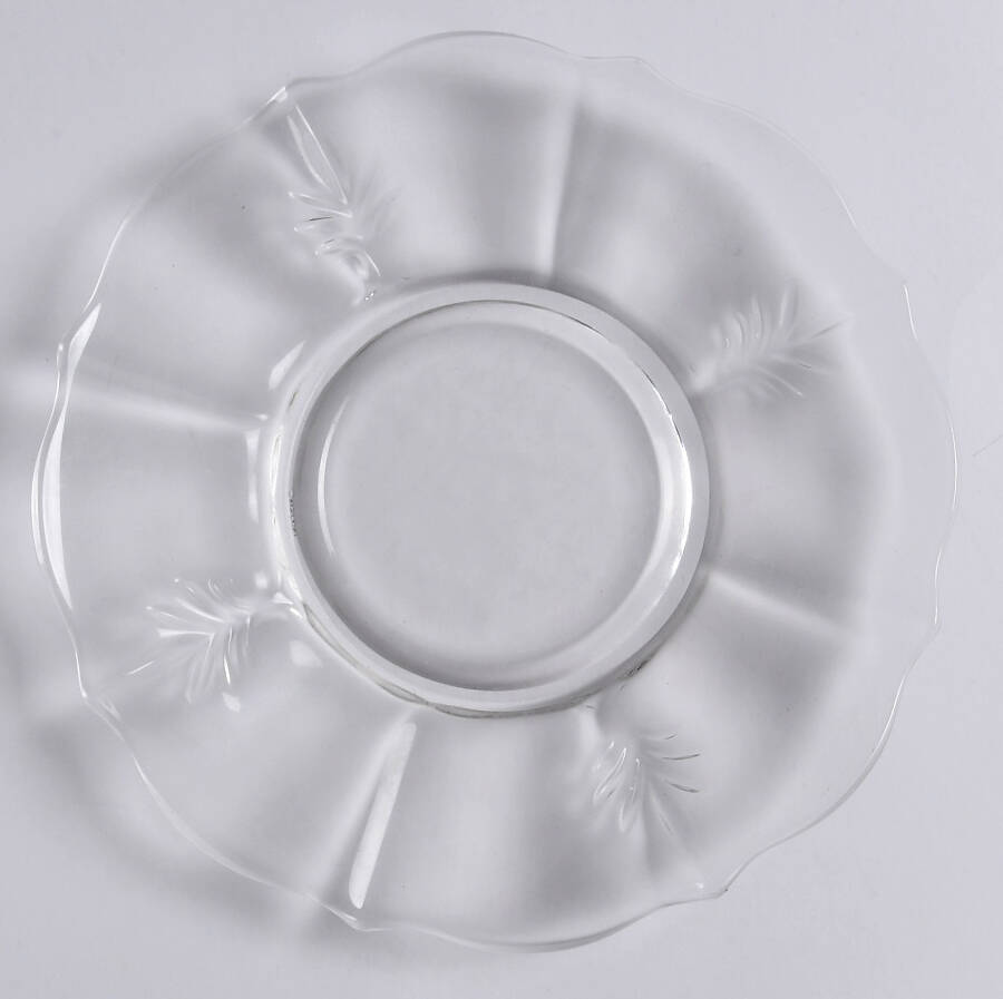 Baroque Clear Saucer for Cream Soup Set (Baroque Shape) by Fostoria-1