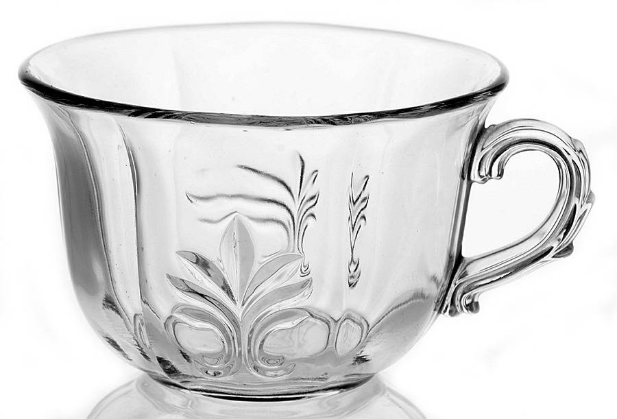 Baroque Clear Flat Punch Cup (Baroque Shape) by Fostoria-1