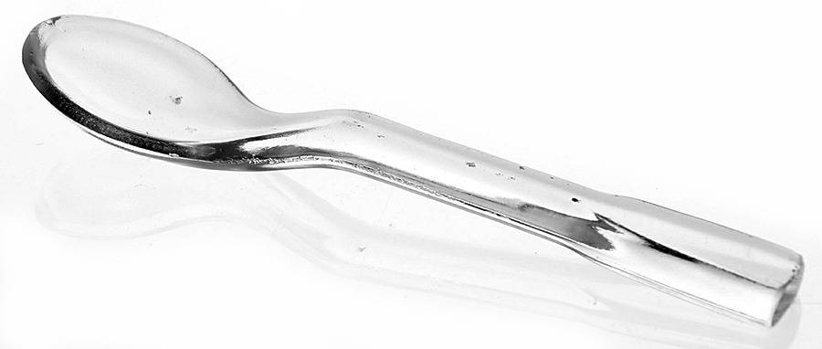 Baroque Clear Mustard Spoon (Baroque Shape) by Fostoria-1