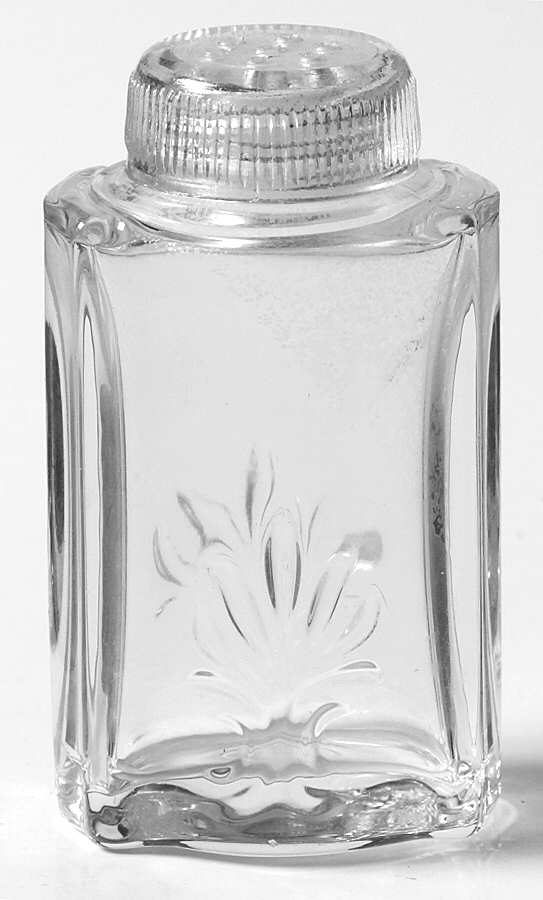 Baroque Clear Shaker with Glass Lid (Baroque Shape) by Fostoria-1